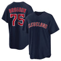 Seanshop C.Guardians #75 Connor Brogdon Player Navy Game Home Stitched Jerseys