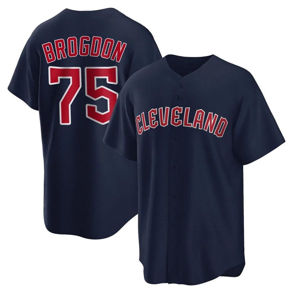 Seanshop C.Guardians #75 Connor Brogdon Player Navy Game Home Stitched Jerseys