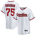 Seanshop C.Guardians #75 Connor Brogdon Player White Game Home Stitched Jerseys