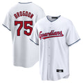 Seanshop C.Guardians #75 Connor Brogdon Player White Home Game Stitched Jerseys