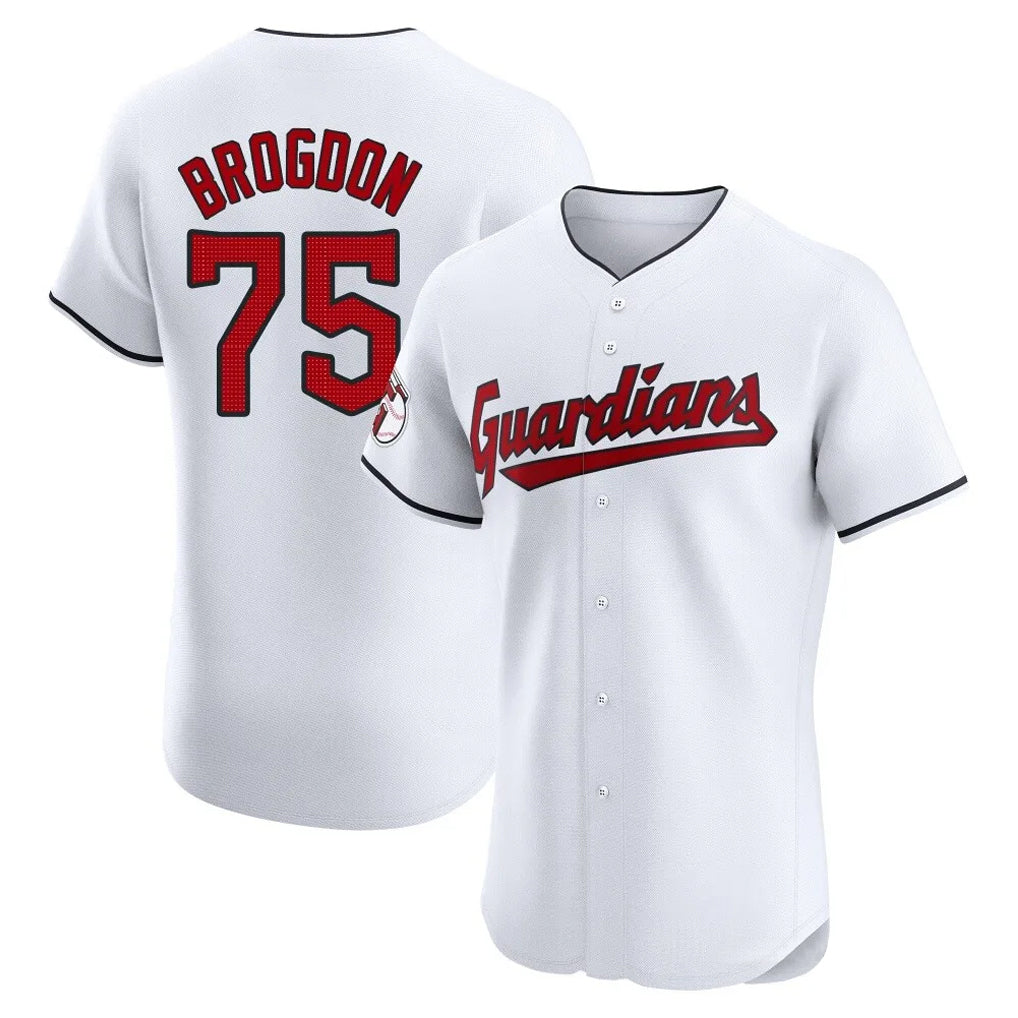 Seanshop C.Guardians #75 Connor Brogdon Player White Limited Elite Home Stitched Jerseys