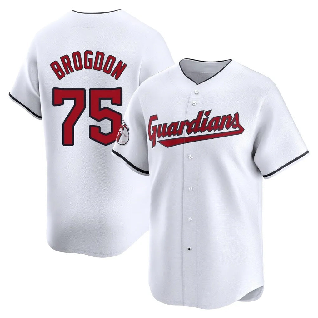 Seanshop C.Guardians #75 Connor Brogdon Player White Limited Home Stitched Jerseys