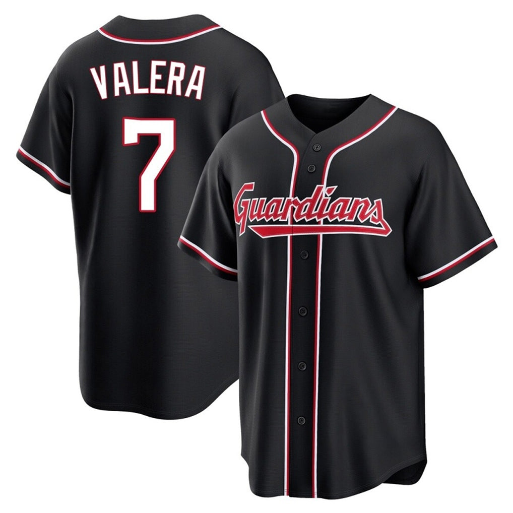 Seanshop C.Guardians #7 George Valera Player Black Fashion Out Home Game Stitched Jerseys