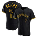 Seanshop C.Guardians #7 George Valera Player Black Snake Skin City Limited Elite Home Stitched Jerseys