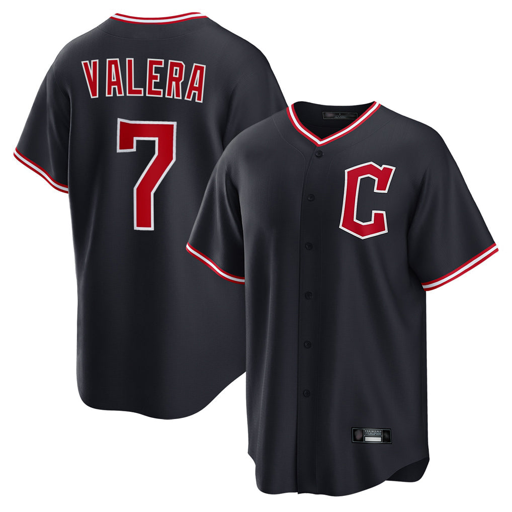 Seanshop C.Guardians #7 George Valera Player Navy Home Game Stitched Jerseys