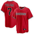 Seanshop C.Guardians #7 George Valera Player Red Home Game Stitched Jerseys