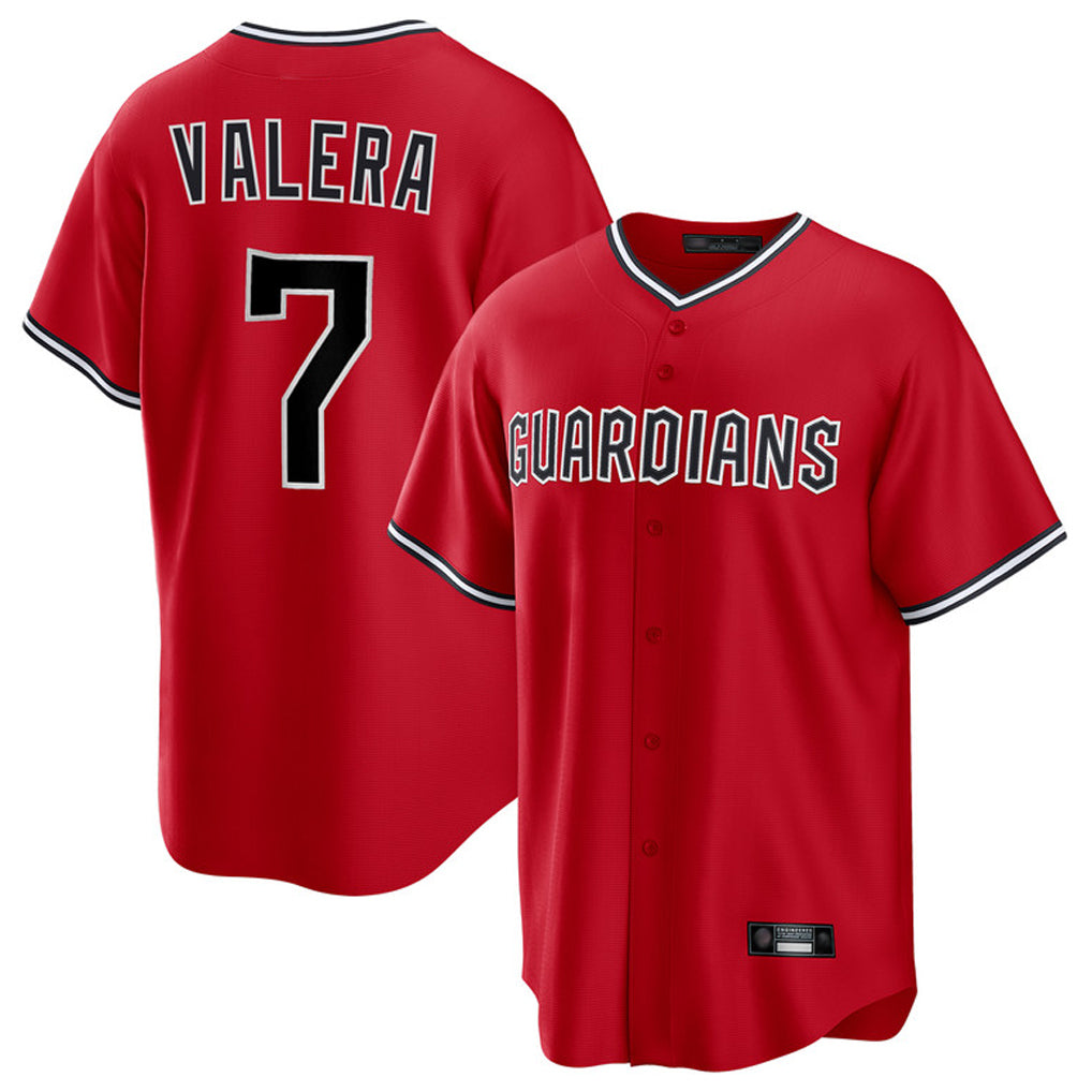 Seanshop C.Guardians #7 George Valera Player Red Home Game Stitched Jerseys