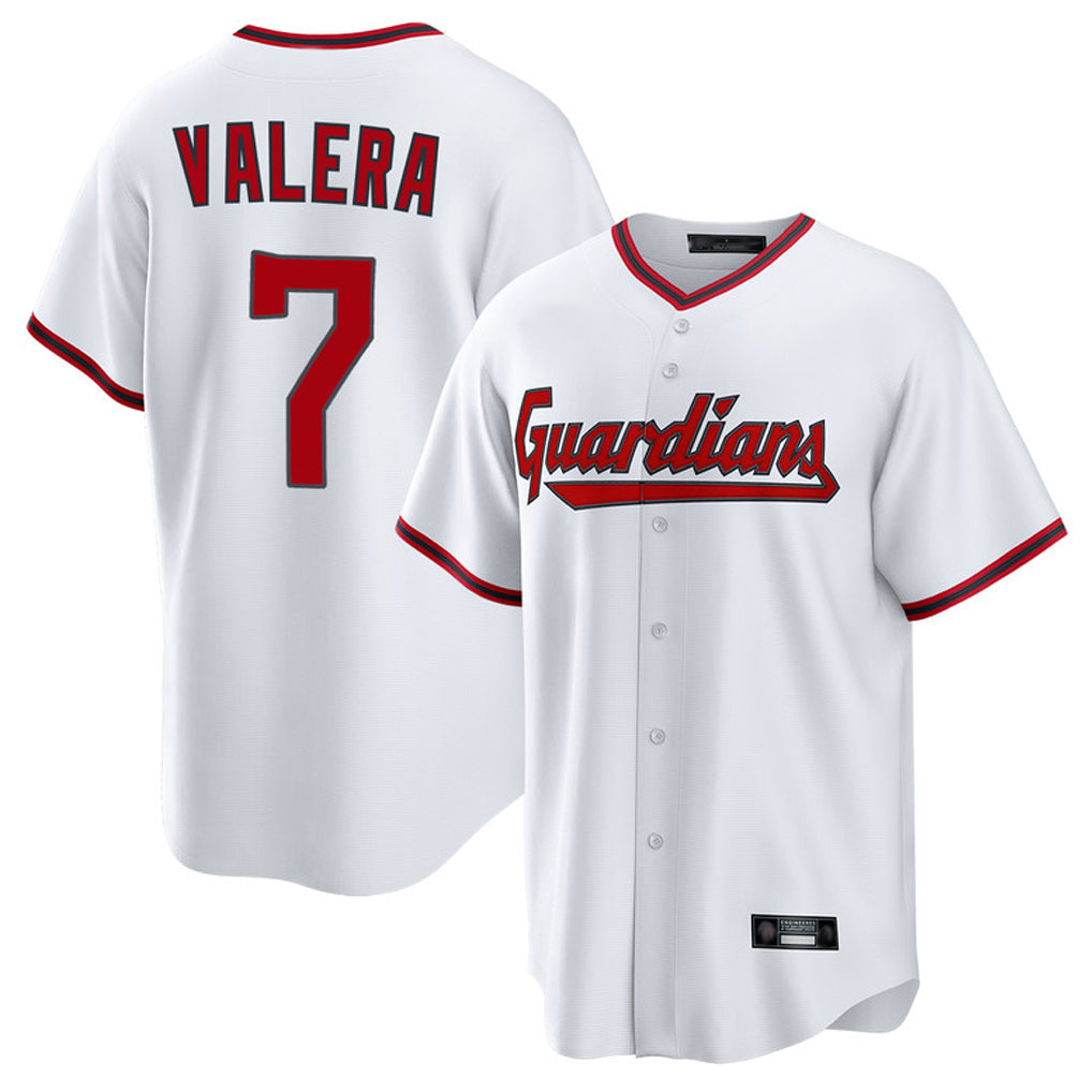 Seanshop C.Guardians #7 George Valera Player White Game Home Stitched Jerseys