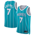 Seanshop C.Hornets #7 Kon Knueppel  Teal Swingman Jerseys - Icon Edition