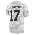 Seanshop C.Panthers #17 Xavier Legette Player Arctic Camo Salute to Service Limited Game Stitched Jerseys