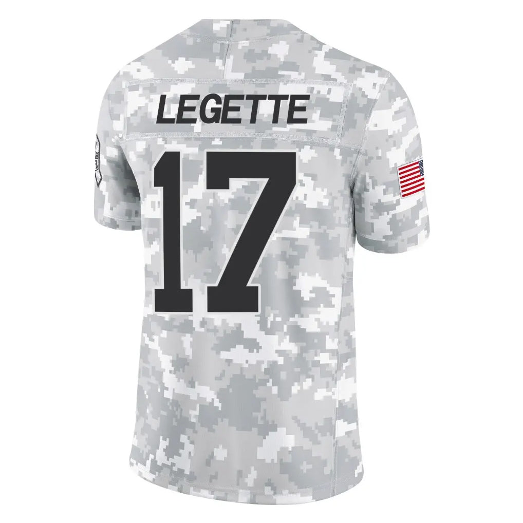Seanshop C.Panthers #17 Xavier Legette Player Arctic Camo Salute to Service Limited Game Stitched Jerseys
