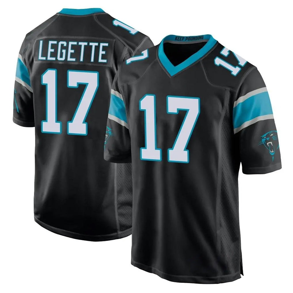 Seanshop C.Panthers #17 Xavier Legette Player Black Game Stitched Jerseys