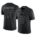 Seanshop C.Panthers #17 Xavier Legette Player Black Limited Reflective Game Stitched Jerseys
