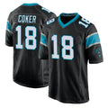 Seanshop C.Panthers #18 Jalen Coker Player Black Game Stitched Jerseys