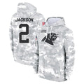 Seanshop C.Panthers #2 Michael Jackson Player Arctic Camo Salute to Service Pullover Hoodies Limited Game Stitched Jerseys