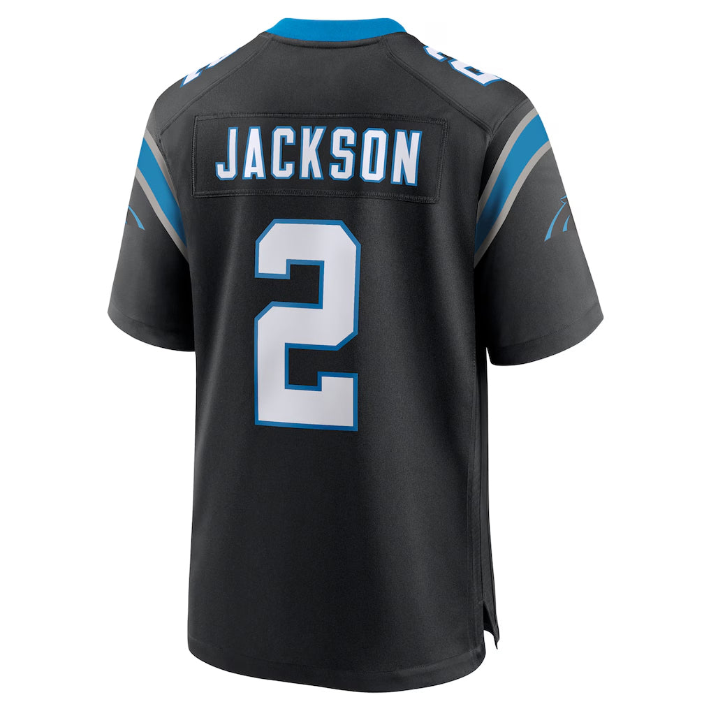 Seanshop C.Panthers #2 Mike Jackson Player Black Home Game Stitched Jerseys