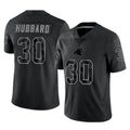 Seanshop C.Panthers #30 Chuba Hubbard Player Black Limited Reflective Game Stitched Jerseys