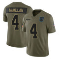 Seanshop C.Panthers #4 Tetairoa McMillan Player Olive Salute to Service Limited Home Game Stitched Jerseys