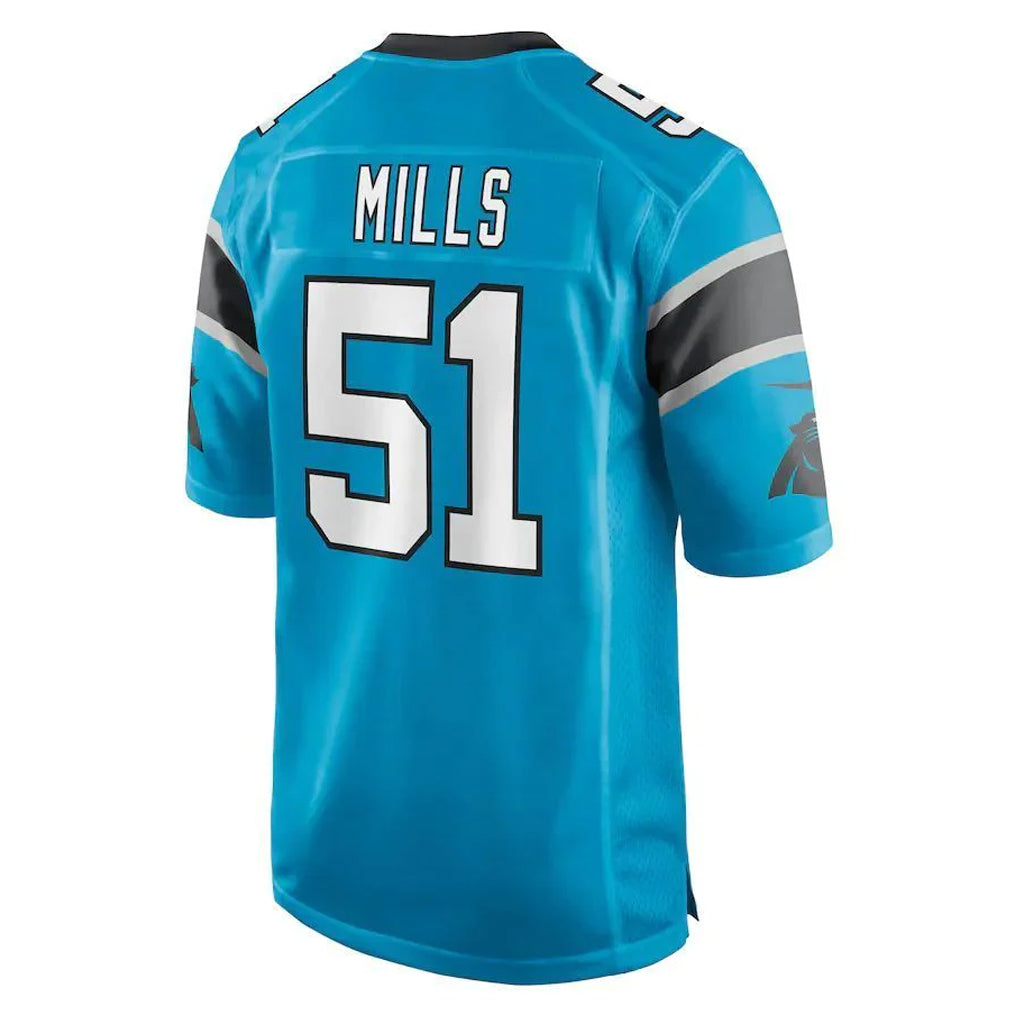 Seanshop C.Panthers #51 Sam Mills Player Blue Game Stitched Jerseys