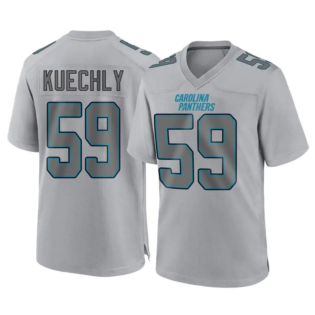 Seanshop C.Panthers #59 Luke Kuechly Player Gray Atmosphere Fashion Game Stitched Jerseys