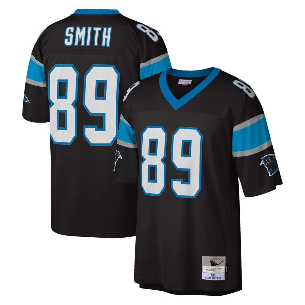 Seanshop C.Panthers #89 Steve Smith Player Black Mitchell & Ness Legacy Replica Stitched Jerseys