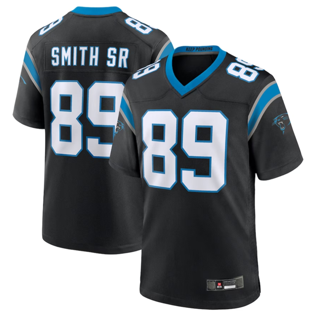 Seanshop C.Panthers #89 Steve Smith Sr. Black Retired Player Home Game Stitched Jerseys