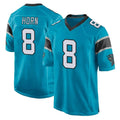 Seanshop C.Panthers #8 Jaycee Horn Player Blue Game Stitched Jerseys
