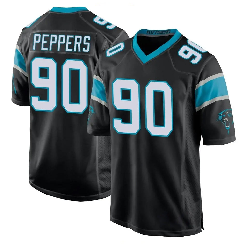 Seanshop C.Panthers #90 Julius Peppers Player Black Game Stitched Jerseys