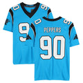 Seanshop C.Panthers #90 Julius Peppers Player Blue Mitchell & Ness Legacy Replica Stitched Jerseys