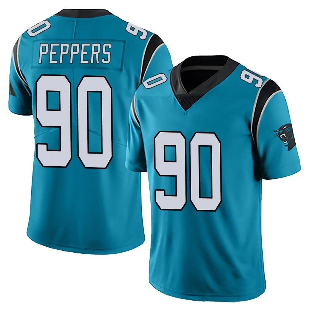 Seanshop C.Panthers #90 Julius Peppers Player Blue Vapor Untouchable Limited Game Stitched Jerseys