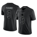 Seanshop C.Panthers #9 Bryce Young Player Black Limited Reflective Game Stitched Jerseys