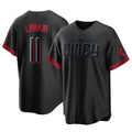 Seanshop C.Reds #11 Barry Larkin Player Black City Connect Home Game Stitched Jerseys