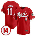 Seanshop C.Reds #11 Barry Larkin Player Red Vapor Premier Limited Home Stitched Jerseys