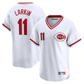 Seanshop C.Reds #11 Barry Larkin Player White Cooperstown Collection Limited T-shirt Home Stitched Jerseys