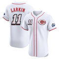 Seanshop C.Reds #11 Barry Larkin Player White Speedway Classic Limited Elite Home Stitched Jerseys