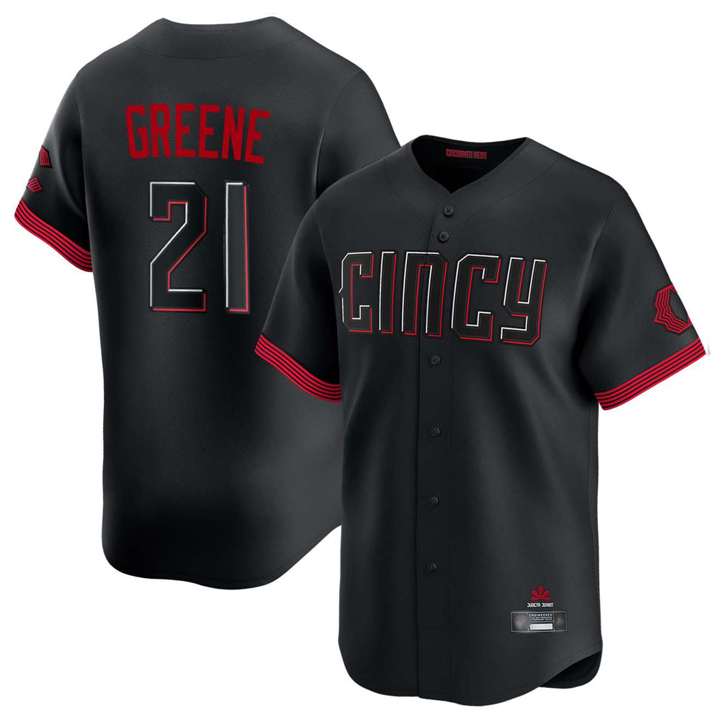 Seanshop C.Reds #21 Hunter Greene Player Black City Connect Home Limited Stitched Jerseys