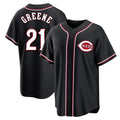 Seanshop C.Reds #21 Hunter Greene Player Black Fashion Out Home Game Stitched Jerseys