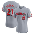 Seanshop C.Reds #21 Hunter Greene Player Gray Limited Elite Home Stitched Jerseys