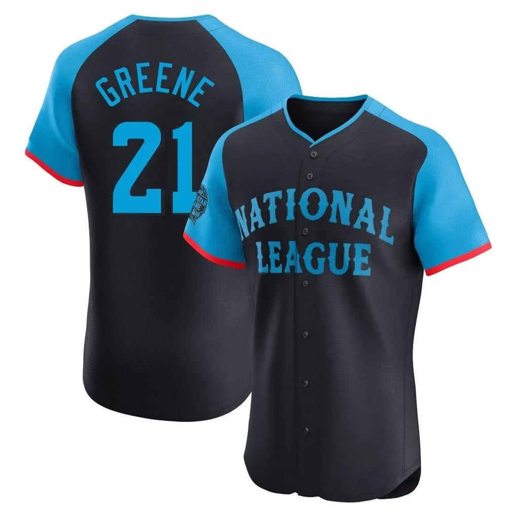 Seanshop C.Reds #21 Hunter Greene Player Navy Limited Elite National League All-Star Game Stitched Jerseys