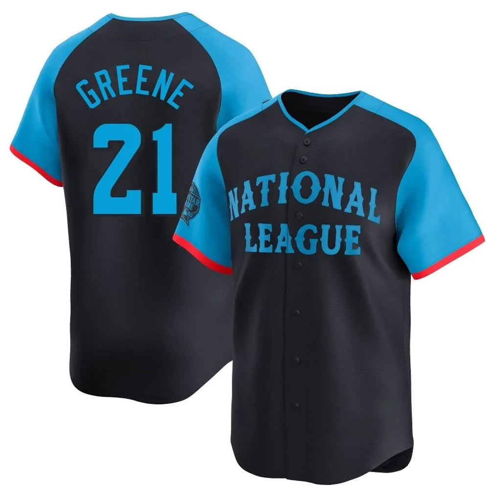 Seanshop C.Reds #21 Hunter Greene Player Navy Limited National League All-Star Game Stitched Jerseys