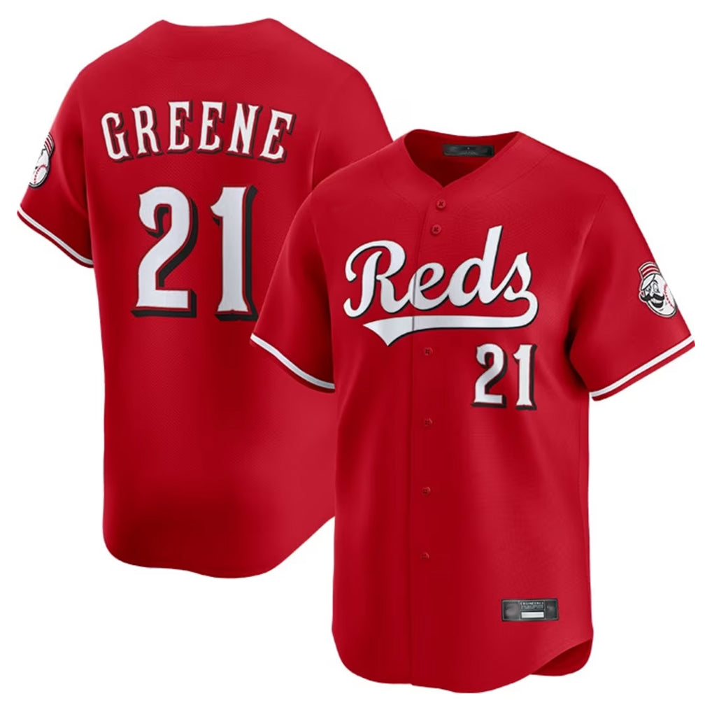 Seanshop C.Reds #21 Hunter Greene Player Red Home Limited Stitched Jerseys