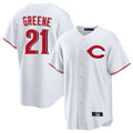 Seanshop C.Reds #21 Hunter Greene Player White Home Game Stitched Jerseys