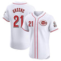 Seanshop C.Reds #21 Hunter Greene Player White Limited Elite Home Stitched Jerseys