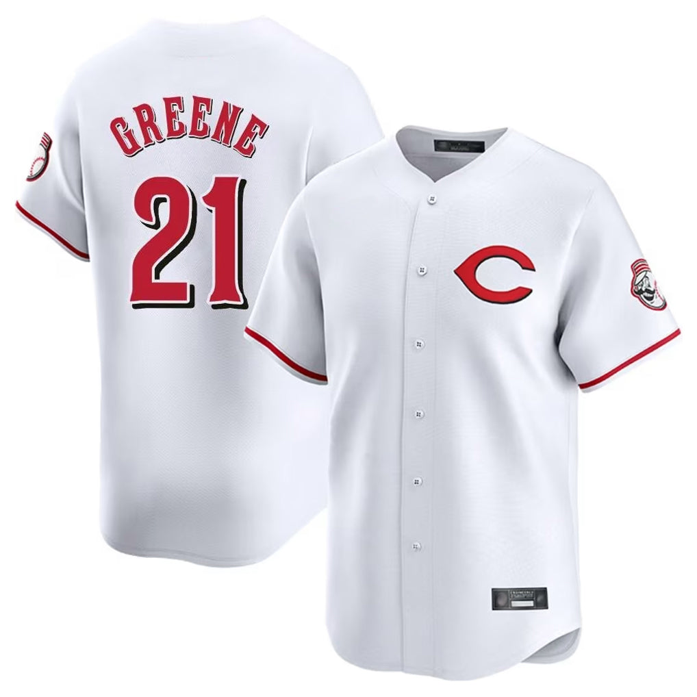 Seanshop C.Reds #21 Hunter Greene Player White Limited Home Stitched Jerseys
