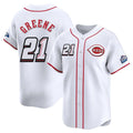 Seanshop C.Reds #21 Hunter Greene Player White Speedway Classic Home Limited Stitched Jerseys