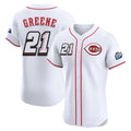 Seanshop C.Reds #21 Hunter Greene Player White Speedway Classic Limited Elite Home Stitched Jerseys