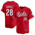 Seanshop C.Reds #28 Eugenio Su¨¢rez Player Red Home Limited Stitched Jerseys