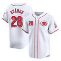Seanshop C.Reds #28 Eugenio Su¨¢rez Player White Home Limited Stitched Jerseys