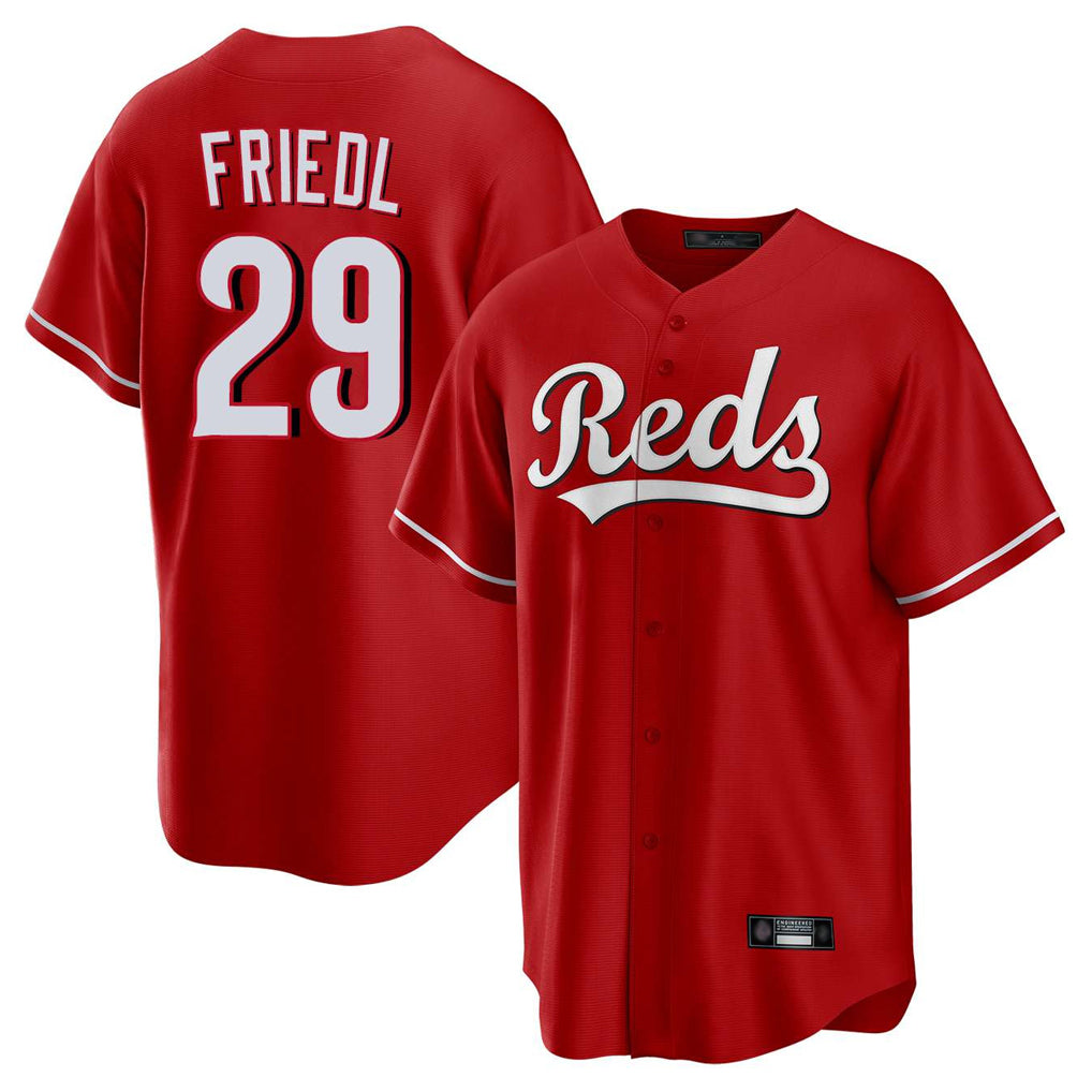 Seanshop C.Reds #29 TJ Friedl Player Red Home Game Stitched Jerseys