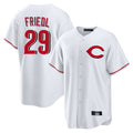 Seanshop C.Reds #29 TJ Friedl Player White Home Game Stitched Jerseys